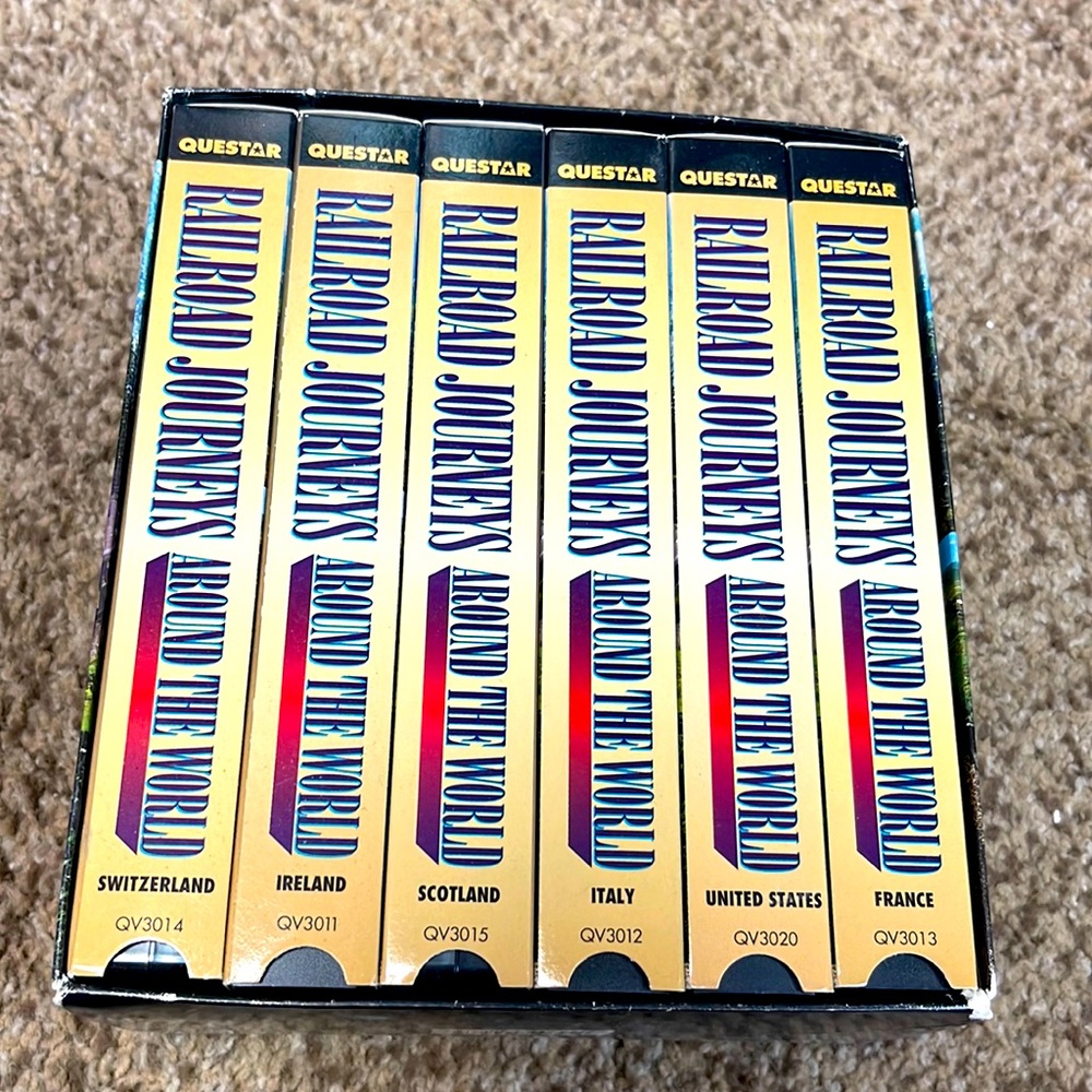 Railroad Journeys Around the World vhs videotape collection set